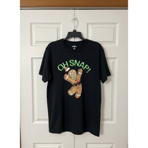 Holiday “OH SNAP!” Gingerbread Graphic T-Shirt – Size XL